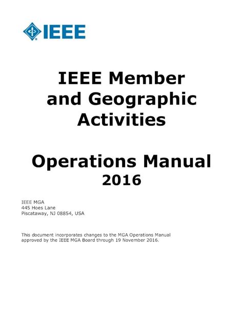 mga operations manual|IEEE Member and Geographic Activities Operations Manual.